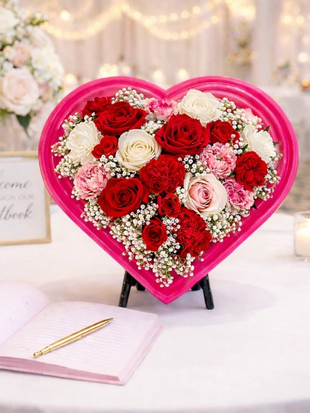 Heart-Shaped Vertical Planter Kit (Pink) - Portrait Gardens - Picture 3 of 10